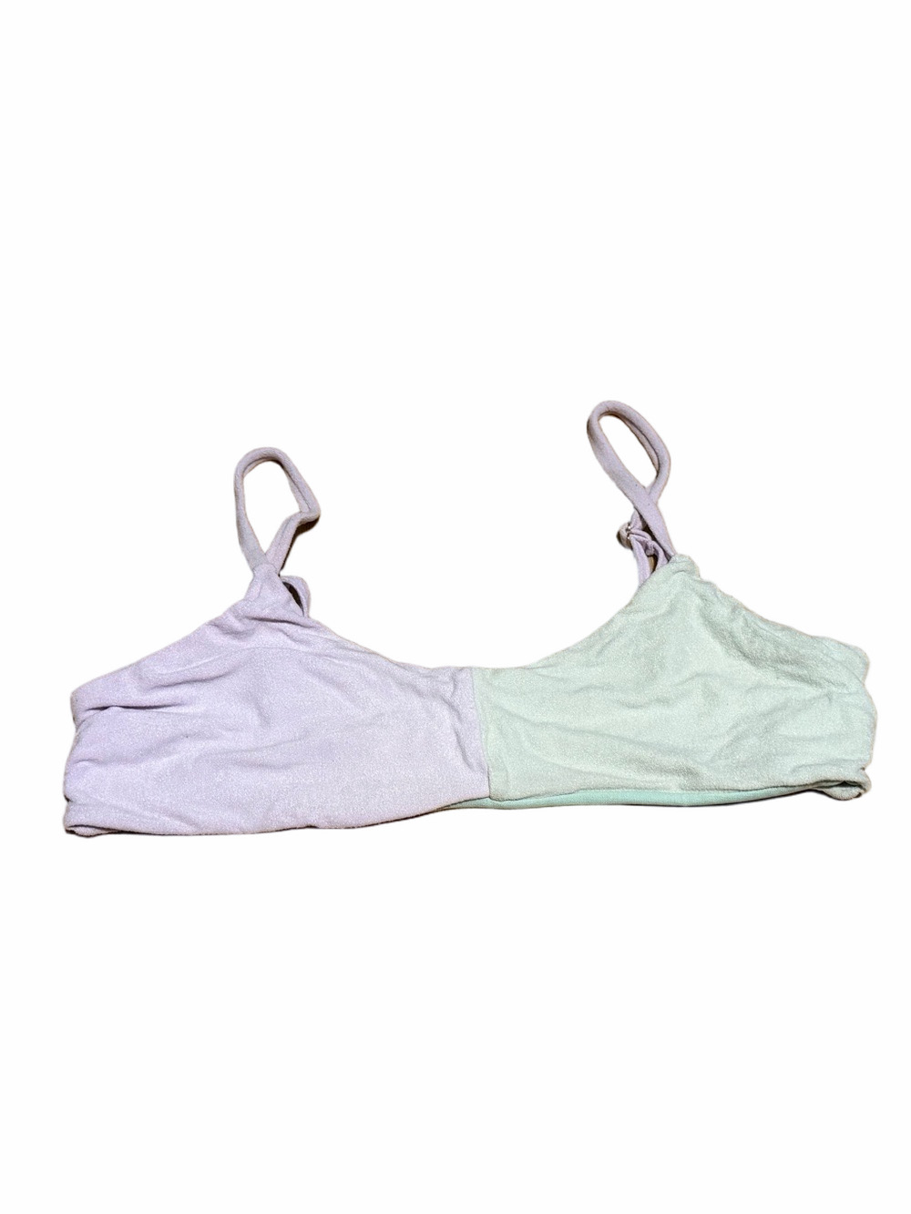 Lefties Women’s Two-Tone Pastel Bralette Swim Top- Lavender & Mint